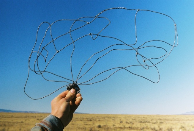 A bit of twisted wire found by New Mexico's Very Large Array. (Photo: Natalie Rae Good)